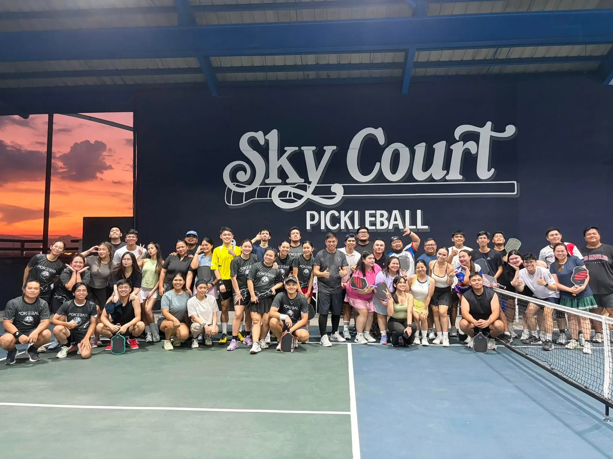 SkyCourt rooftop pickleball website homepage